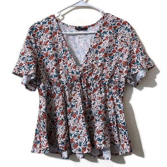 SHEIN Tops - Floral office top, floral size L